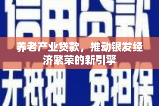 彰化养老产业贷款，推动银发经济繁荣的新引擎