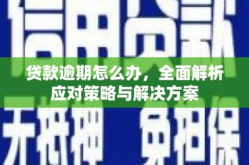 彰化贷款逾期怎么办，全面解析应对策略与解决方案